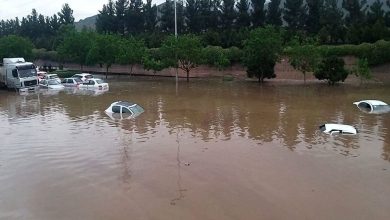تصویر از مشهد غرق در سیلاب